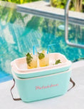 Load image into Gallery viewer, POLARBOX Cyan Cooler Box with Baby Rose Pop Strap - 12L