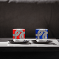 Load image into Gallery viewer, RESONG Cup Set Ceramic - Red - Blue