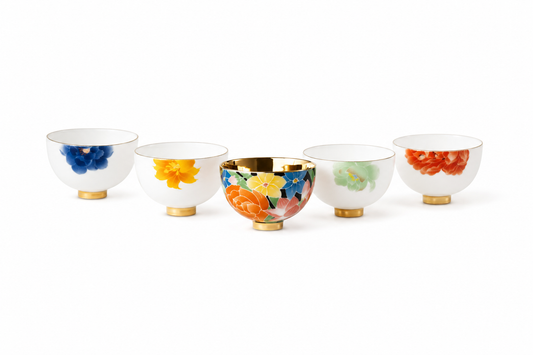 Underglaze Multicolored Ceramic Cup Set