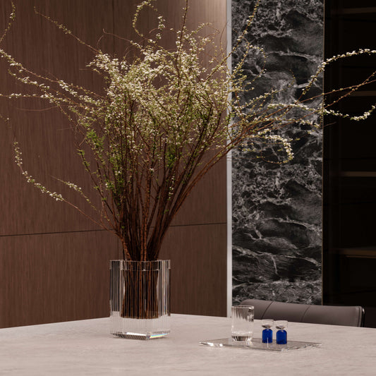XUYU K9 Crystal Cubic Vase-Tall