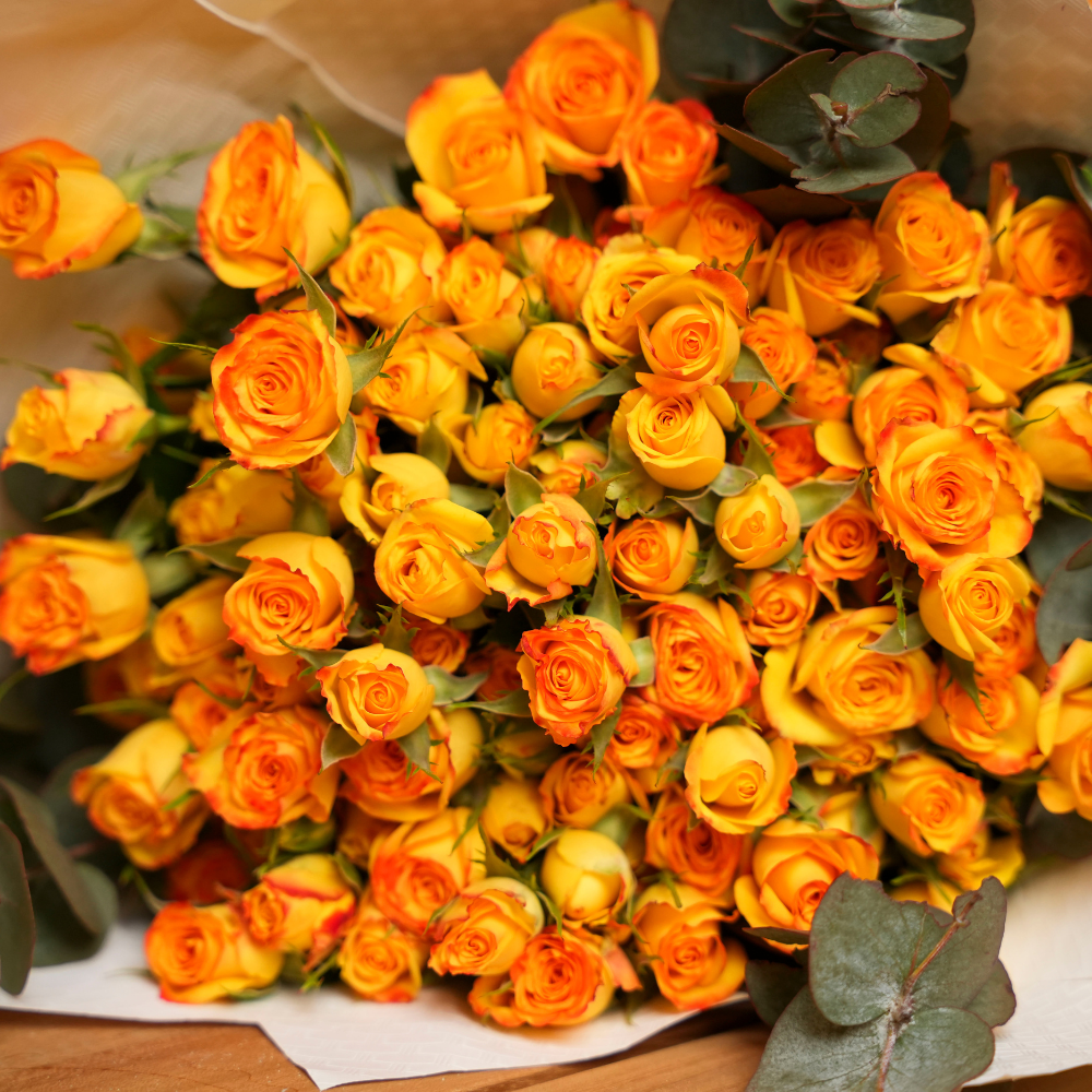 NGF Bouquet of Orange Baby Roses – Nora Gardens