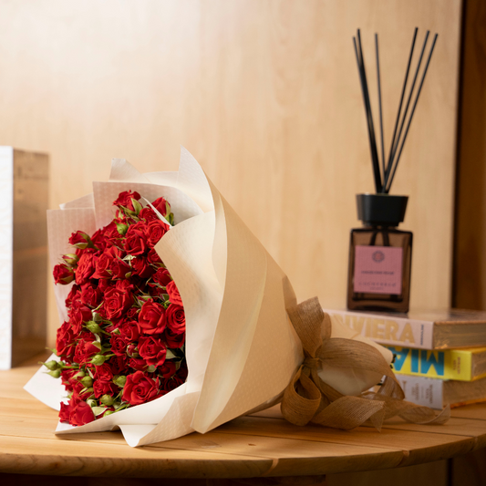 NGF Bouquet of Red Baby Roses