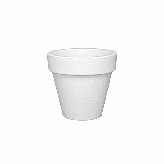 SERRALUNGA 1825 Bordato Liscio Small White Pot