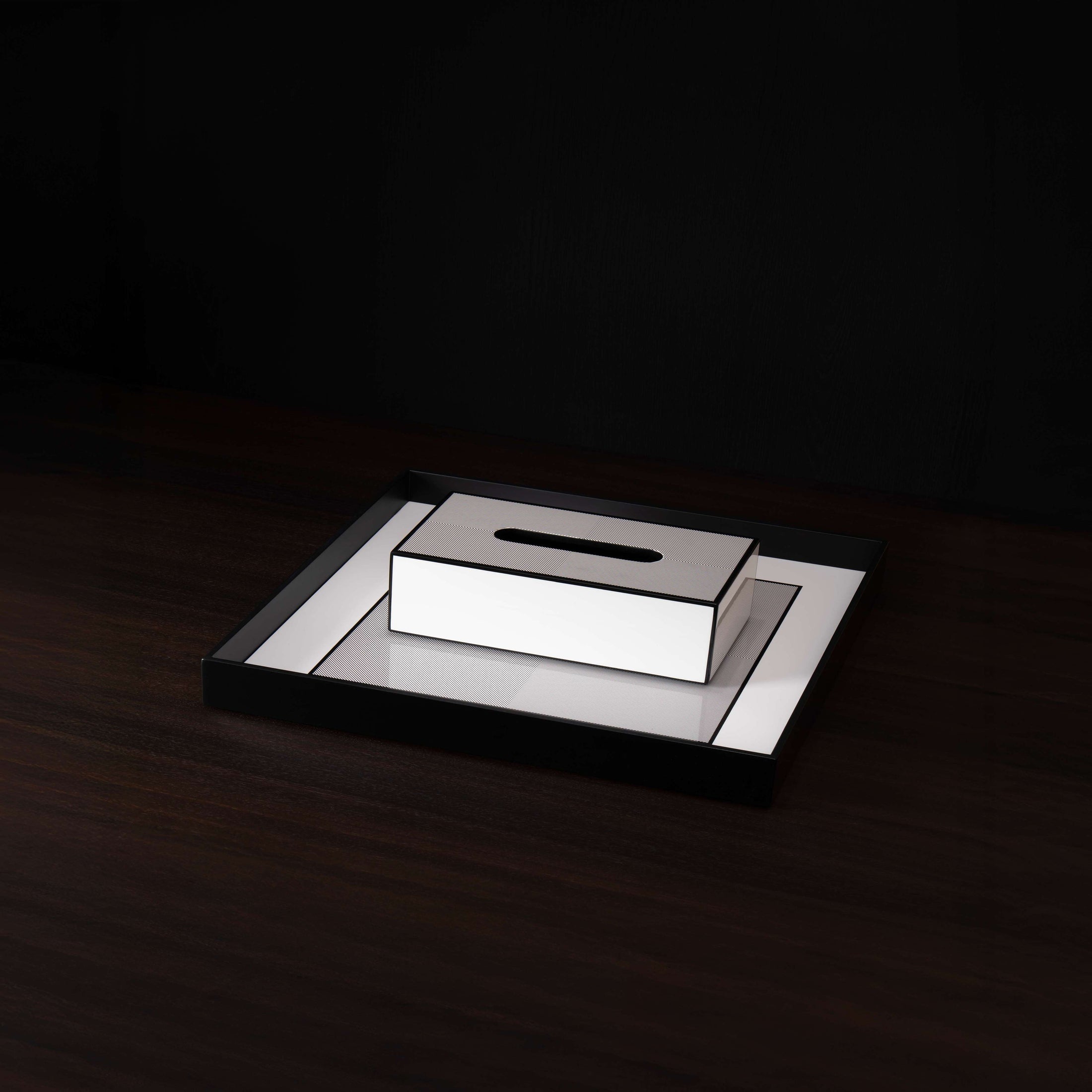 Optical Art Lacquered Tissue Box