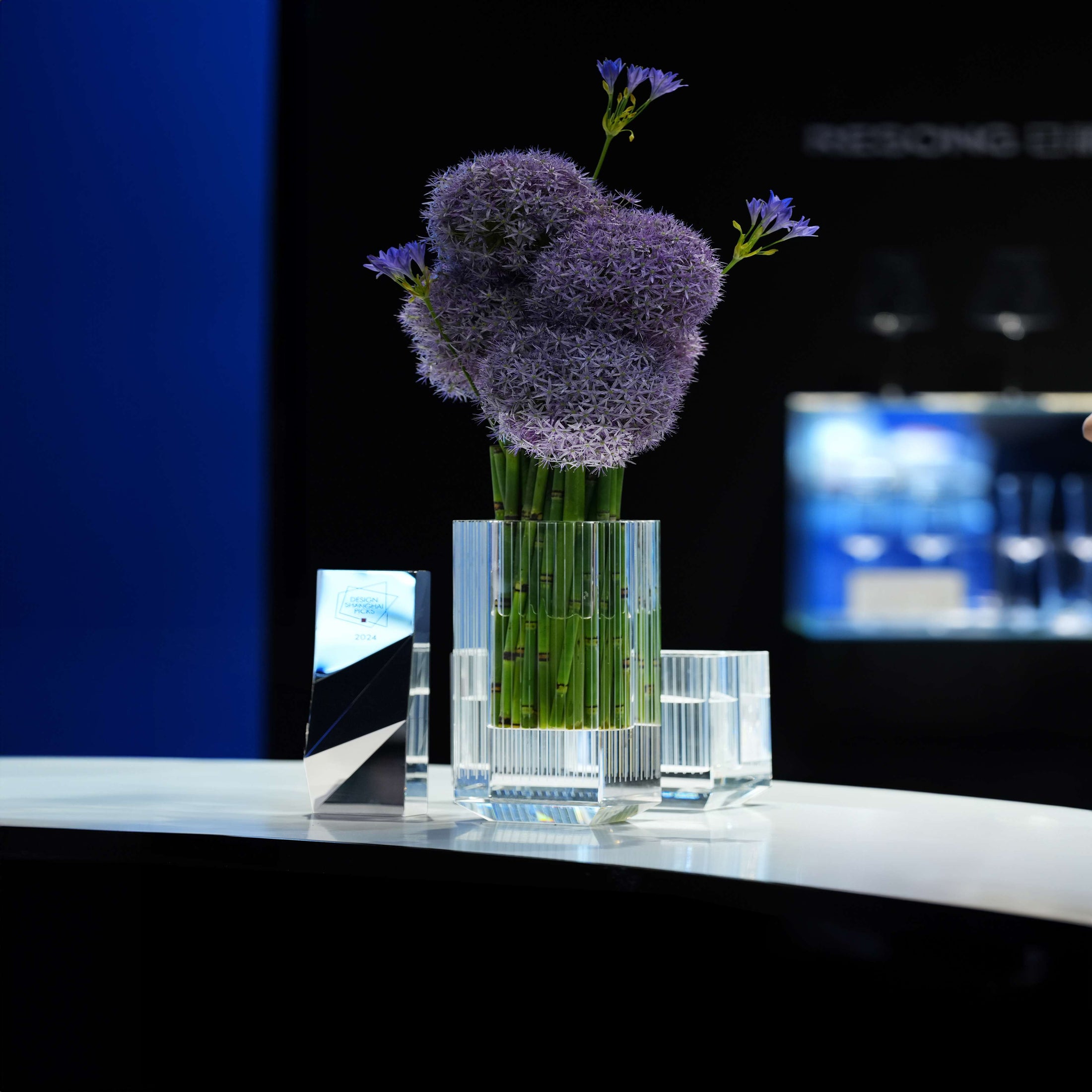 XUYU K9 Crystal Cubic Vase-Short