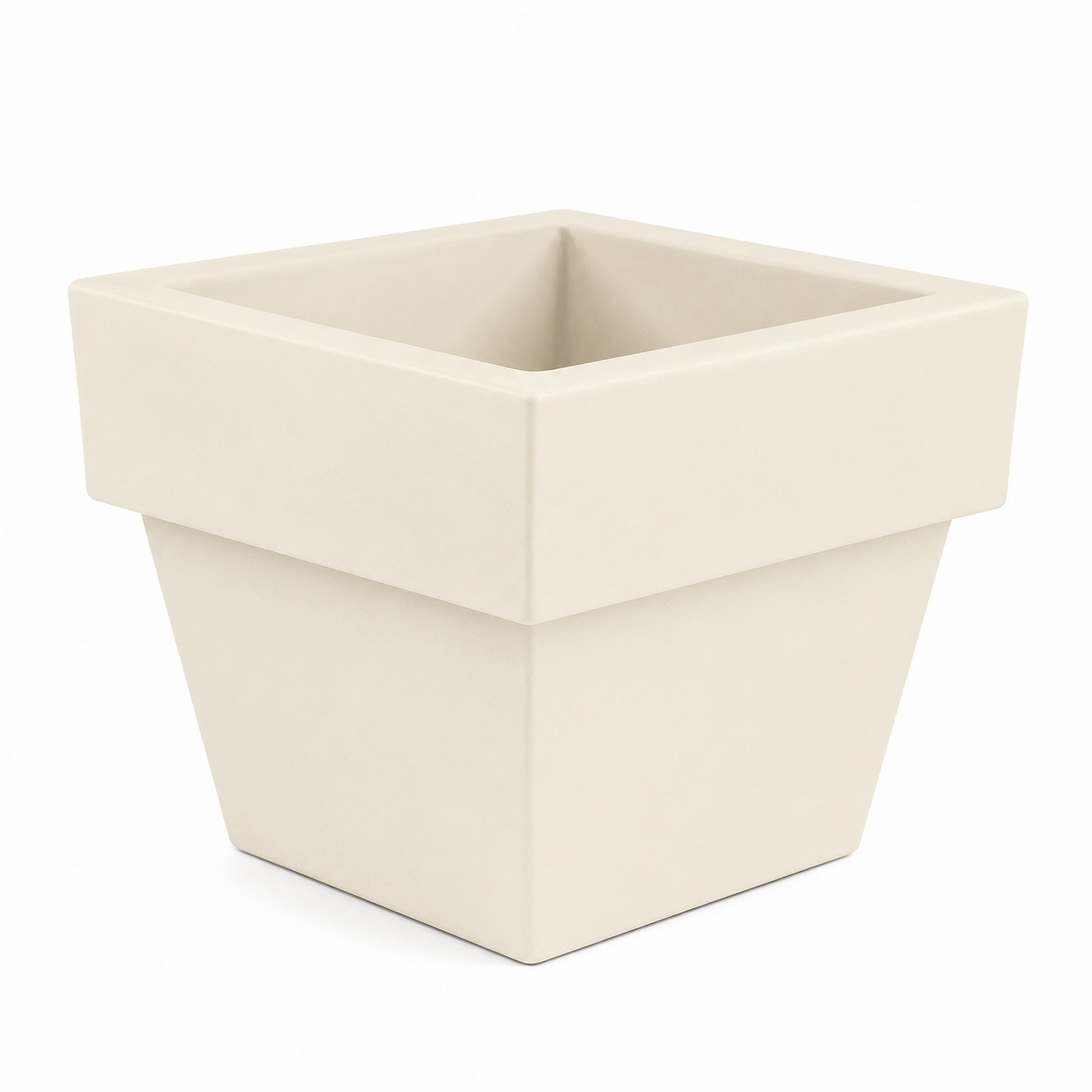 VONDOM Vaso Cuadrado Large Ecru Pot