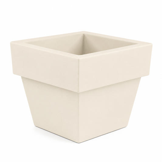 VONDOM Vaso Cuadrado Large Ecru Pot