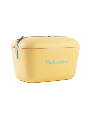 صندوق تبريد أصفر من بولار بوكس ​​مع حزام أزرق سماوي - ٢٠ لترًا