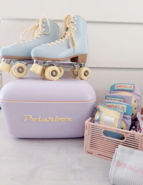 صندوق تبريد بولار بوكس ​​الليلكي مع حزام أصفر - ٢٠ لترًا