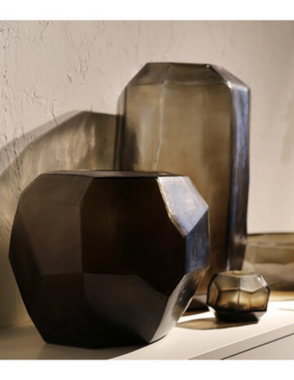 GUAXS Cubistic Round Dark Grey Vase