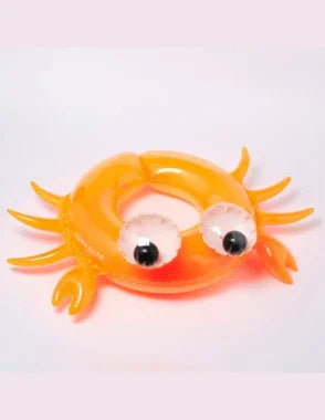 حلقة مسبح للأطفال من SUNNYLIFE بتصميم سوني المخلوق البحري باللون البرتقالي النيون