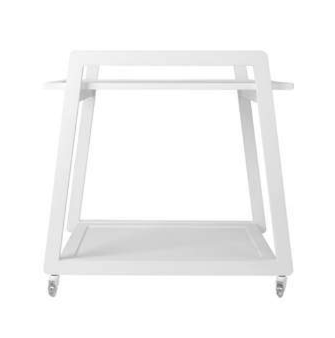 صينية خدمة بيضاء مع عجلات من XLBOOM JHON