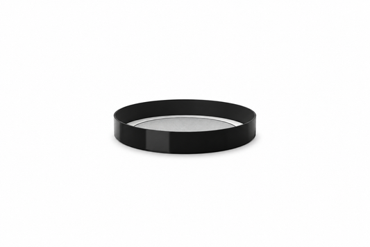 Optical Art Lacquered Round Tray-Black L