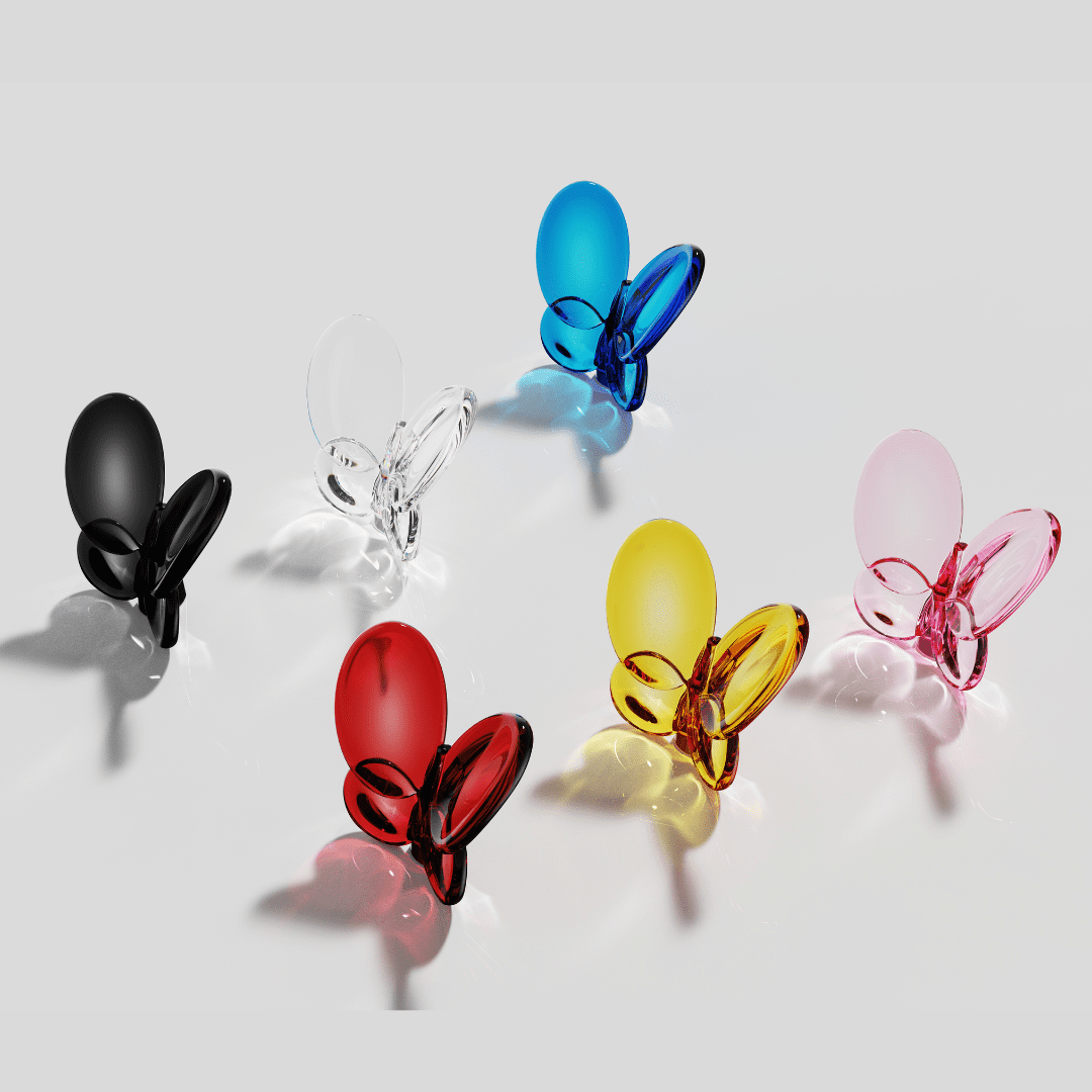 زينة الفراشة من ريسونغ شفافة