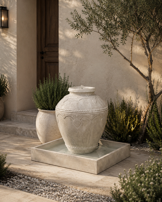Bali Arida Urn Fountain – Cream