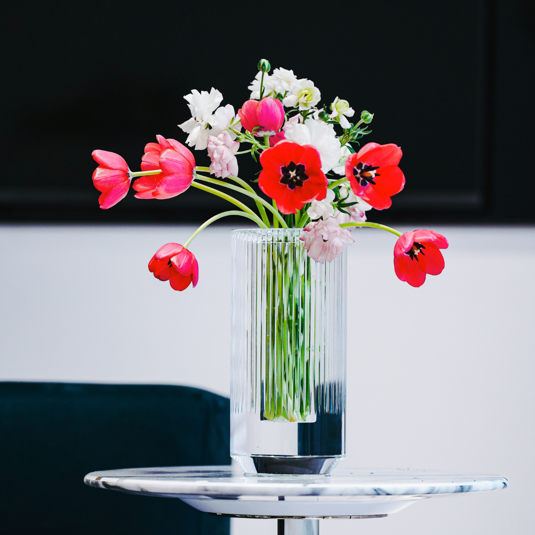 مزهرية ريسونغ مصنوعة من زجاج كريستالي شفاف عالي الجودة