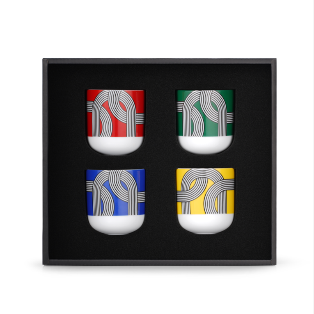 طقم أكواب ريسونغ - 4 قطع سيراميك