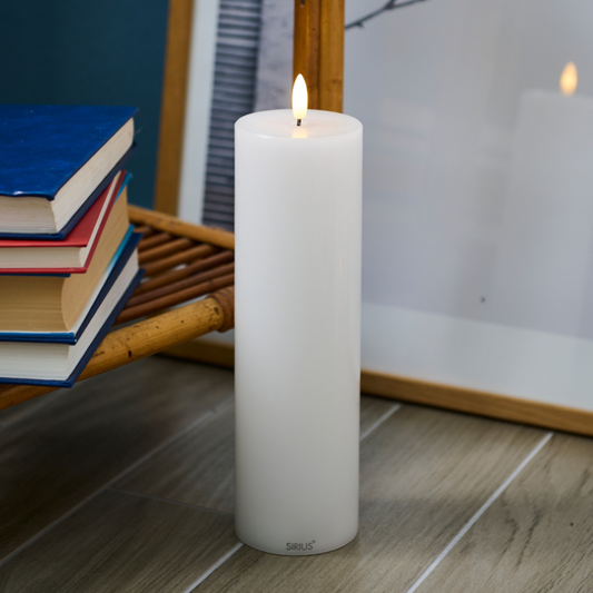SIRIUS Sillie Large White LED Block Candle
