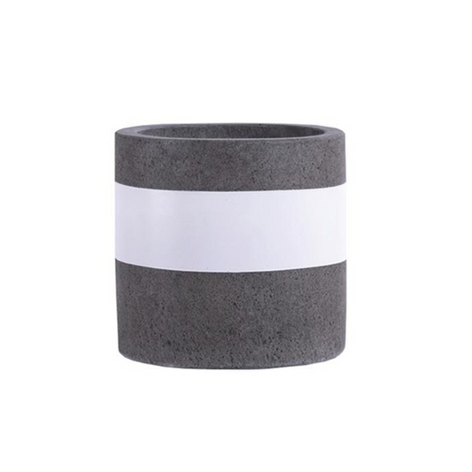 ROSIE POTTERY Grey White Line 30x28 L