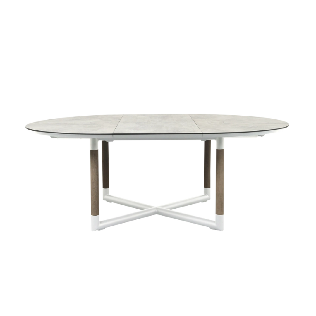 طقم طعام خارجي باستينجاج أبيض من LES JARDINS