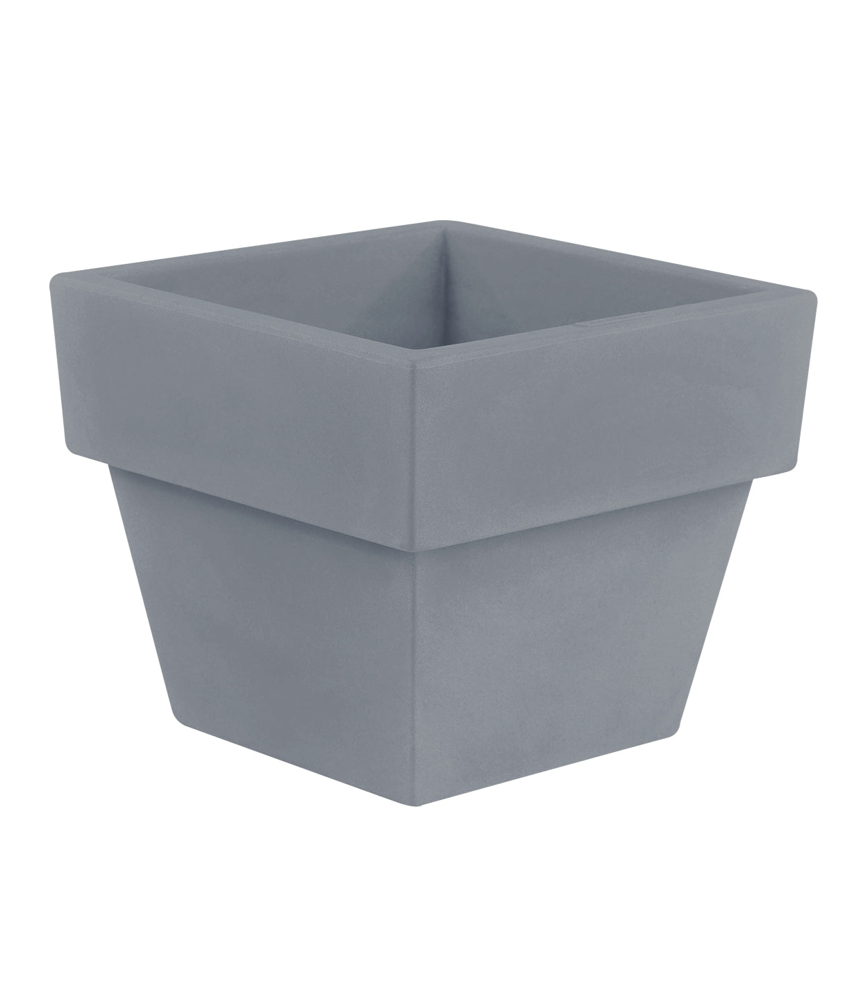 VONDOM Vaso Cuadrado Large Silver Pot