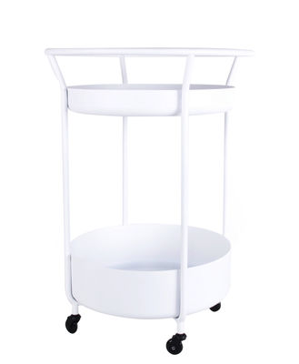 صينية خدمة بيضاء مع عجلات XLBOOM CORONA