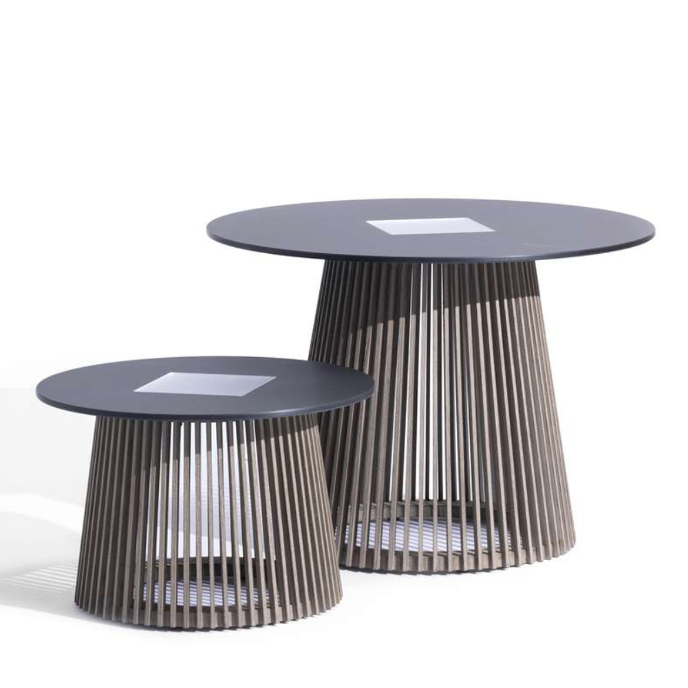LES JARDIN TECKA Medium Coffee Table with Solar Lighting – Nora Gardens